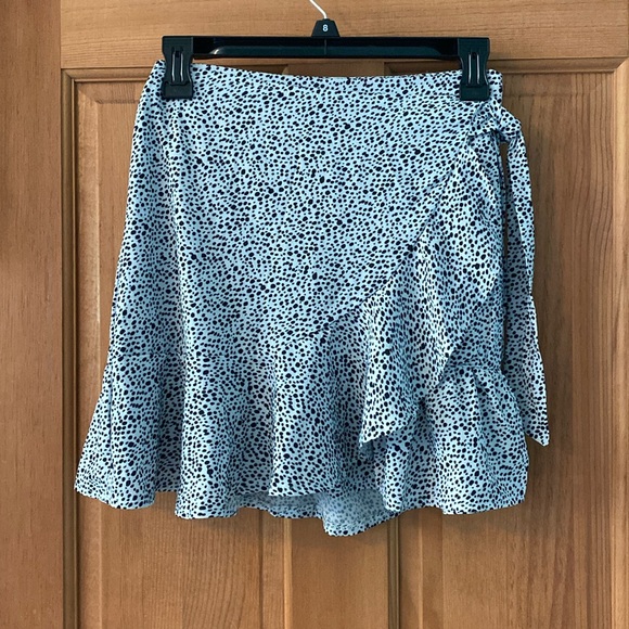 Shein Size Small Women's Teen Black and White Polka Dot Wrap Skirt - Picture 1 of 11